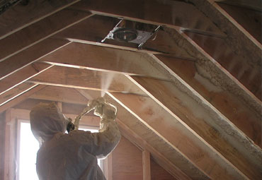 Residential spray foam insulation job in the Kansas City metro